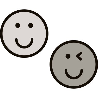 Gülümse ikonu. vektör illüstrasyonu