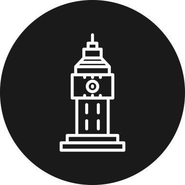 Bir bina simgesinin vektör illüstrasyonu