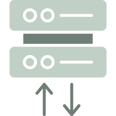 İzole edilmiş tek bir sunucu simgesinin vektör illüstrasyonu