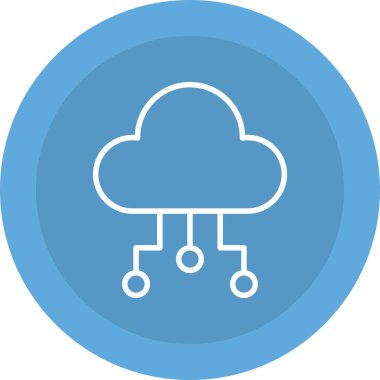 bulut hesaplama vektörü simgesi