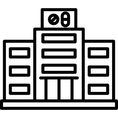 Bina. Web simgesi basit tasarım