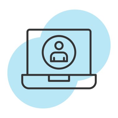 internet vektör çizgisi simgesi