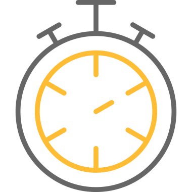 Beyaz arka plan üzerinde izole saat simgesini