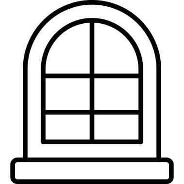 Pencere. Web simgesi basit illüstrasyon