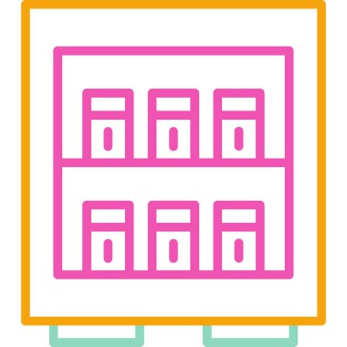 Bir bina simgesinin vektör illüstrasyonu