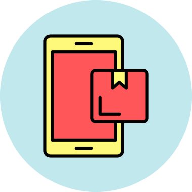 Cep telefonu. Web simgesi basit illüstrasyon