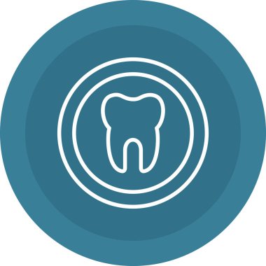 Moda tarzında izole edilmiş diş simgesi