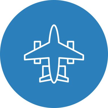 uçak ikonu vektör illüstrasyonu