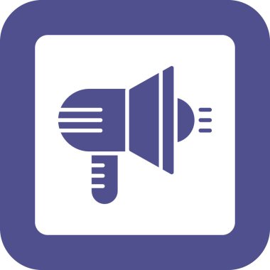 megafon ikonu. Basit vektör illüstrasyonu