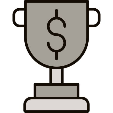 kupa ödülü simgesi, vektör illüstrasyonu