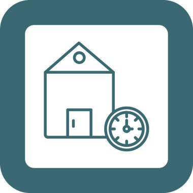 Ev. Web simgesi basit illüstrasyon