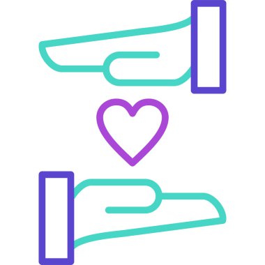 Kalp. Web simgesi basit illüstrasyon