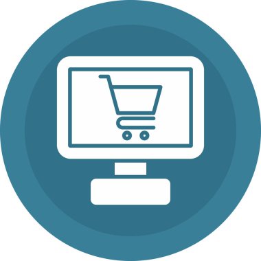 İnternetten alışveriş. Basit resimleme