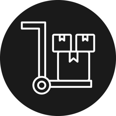 Alışveriş arabası simgesi, vektör illüstrasyonu