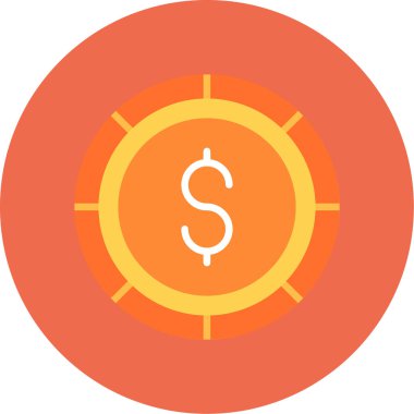 Dolar sikke vektör simgesi