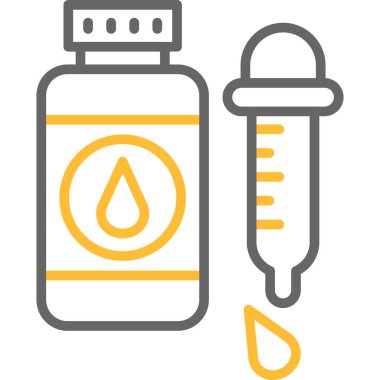 Damlatan şişe web simgesi basit bir illüstrasyon.