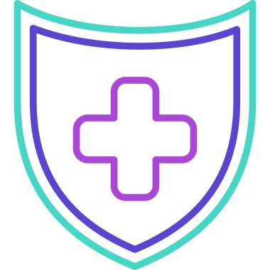 Kalkan. Web simgesi basit illüstrasyon