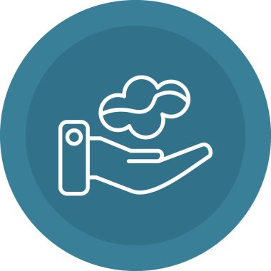 Moda biçimi izole edilmiş arkaplanda bulut hesaplama simgesi