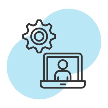 İş simgesinin vektör illüstrasyonu