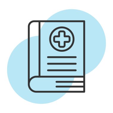 Çapraz simgeli tıp kitabı, satır biçimi tasarımı