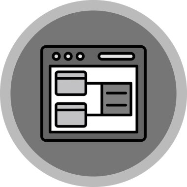 tarayıcı web simgesi, basit tasarım illüstrasyonu