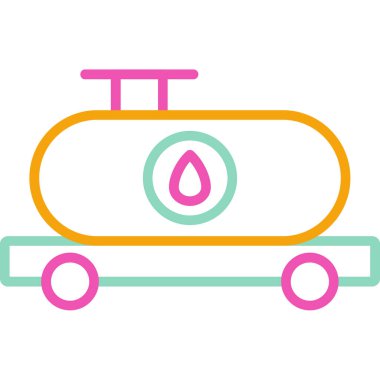 Benzin istasyonu ikonu. Web için otomobil istasyonu vektör simgelerinin özet çizimi