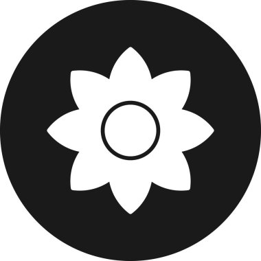 Çiçek. Web simgesi basit illüstrasyon
