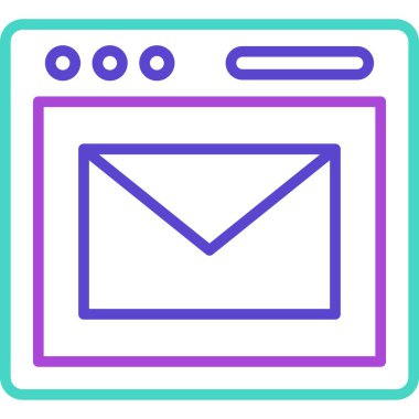 e-posta simgesi modern vektör illüstrasyonu