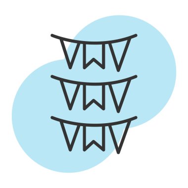 Parti simgesi vektör illüstrasyonu