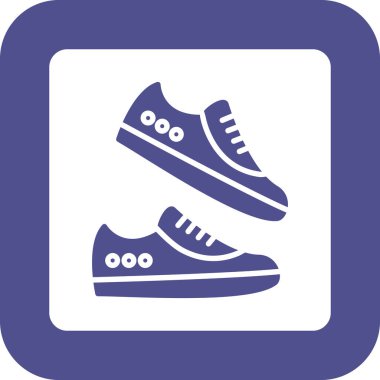 Ayakkabı. Web simgesi basit illüstrasyon