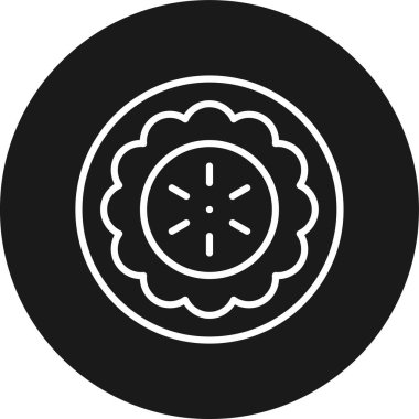 Bir çiçek simgesinin vektör illüstrasyonu