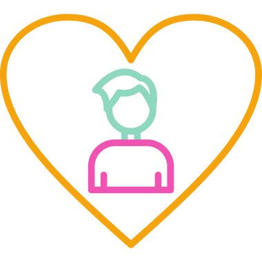 Kadın kalbi. Basit resimleme