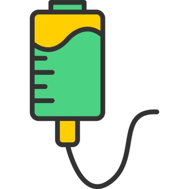 pil vektör renk çizgisi simgesi