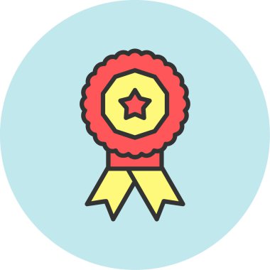 ödül rozeti simgesi doldurulmuş - özet biçimi