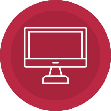 Bilgisayar monitörü. Basit simge