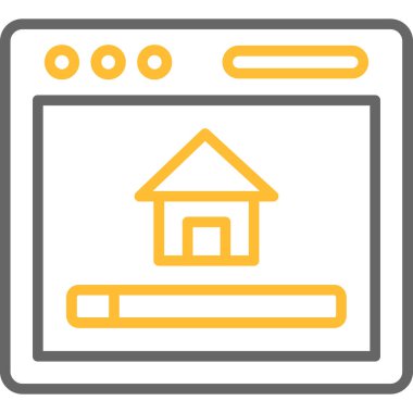 Ağ simgesi. ev resimlerinin düz hali