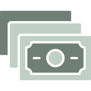 Dolar nakit vektör simgesi