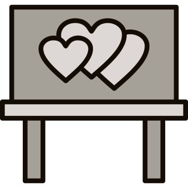 Kalp. Web simgesi basit illüstrasyon