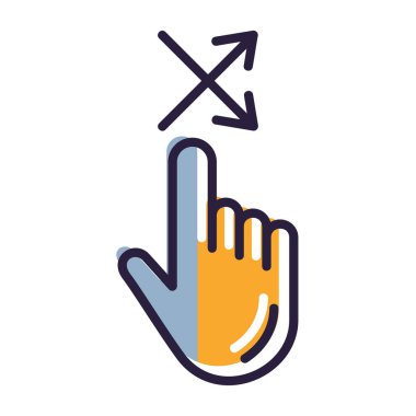 aşağı parmak işaret ile el