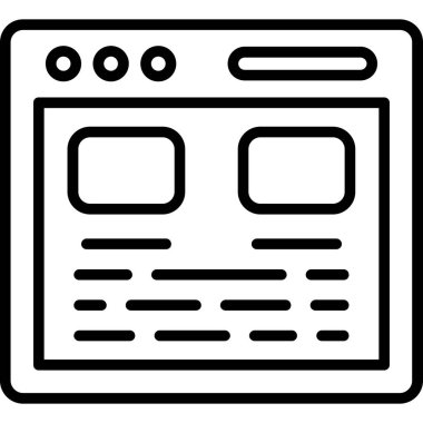 Web arayüzü simgesi, vektör illüstrasyonu