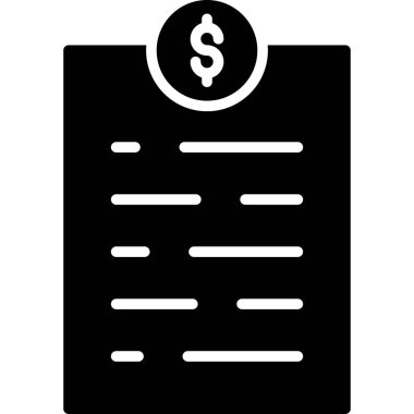 fatura dolar vektör simgesi