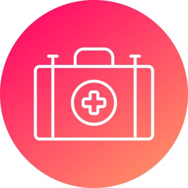 İlk yardım kiti simgesinin vektör illüstrasyonu