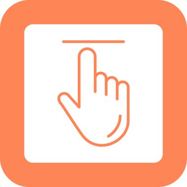 El işaret simgesi. Web için el işareti vektör simgelerinin basit illüstrasyonu