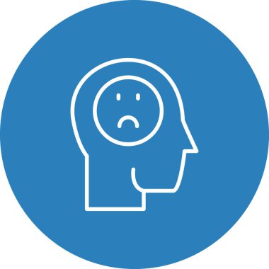 Kırık beyinli bir kafa simgesinin vektör çizimi