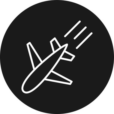 uçak vektör simgesi modern basit vektör çizimi