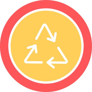 ok geri dönüşümü simgesi modada izole edilmiş arkaplan