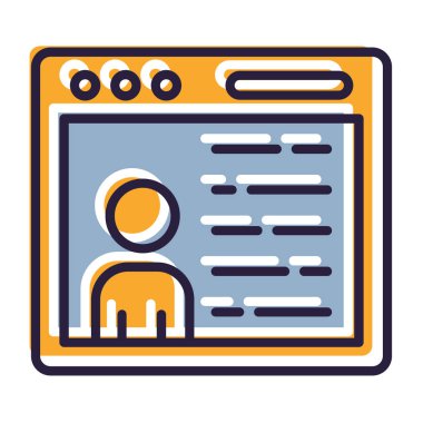 çevrimiçi eğitim ikonu vektör illüstrasyonu