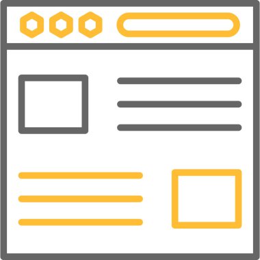 Web sitesi web sayfası simgesi doldurulmuş ana hatlar biçiminde