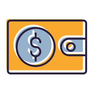 Dolar para simgesi vektör illüstrasyonu