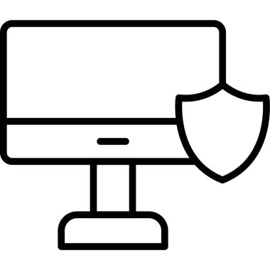 Veri Koruma Vektör Çizgisi simgesi